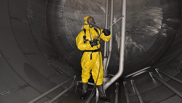 Cleaning of sodium chlorite pipelines and storage tanks